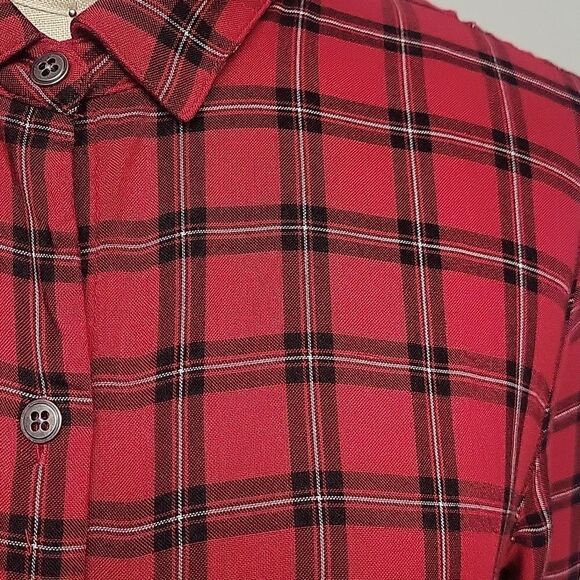 J Jill Red Plaid Tunic Dress with pockets! Size S. - Picture 2 of 7